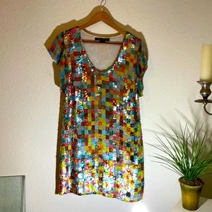 French Connection Sequen multi-color dress